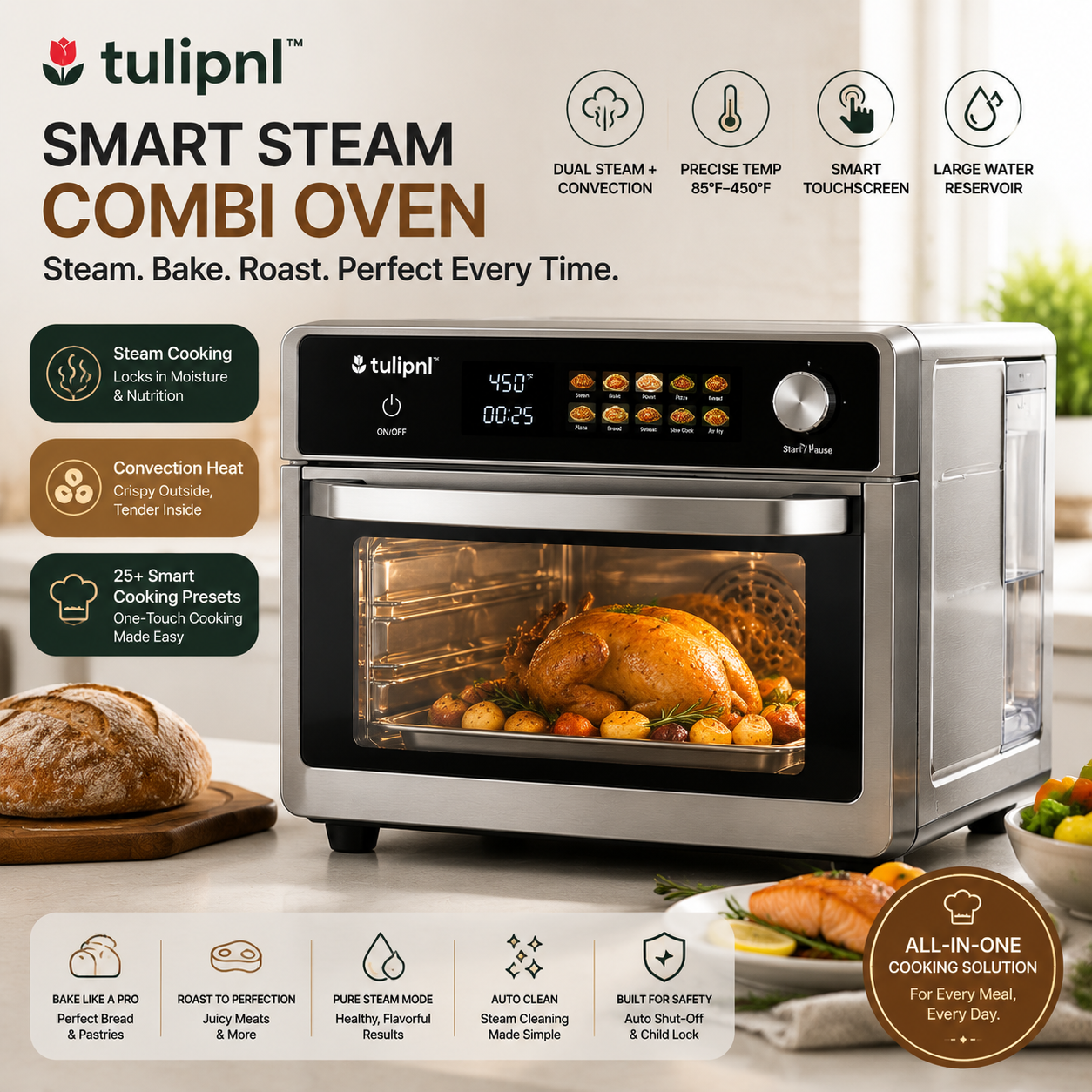 tulipnl™ Smart Steam Combi Oven