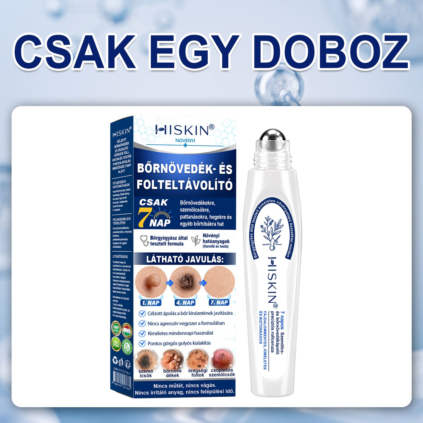 🌿 HiSkin® 🎁 Egy utolsó, még jobb ajánlat! Szerezz be most egy extra HiSkin®-t 50% kedvezménnyel, hogy megszakítás nélkül folytathasd a kezelést.