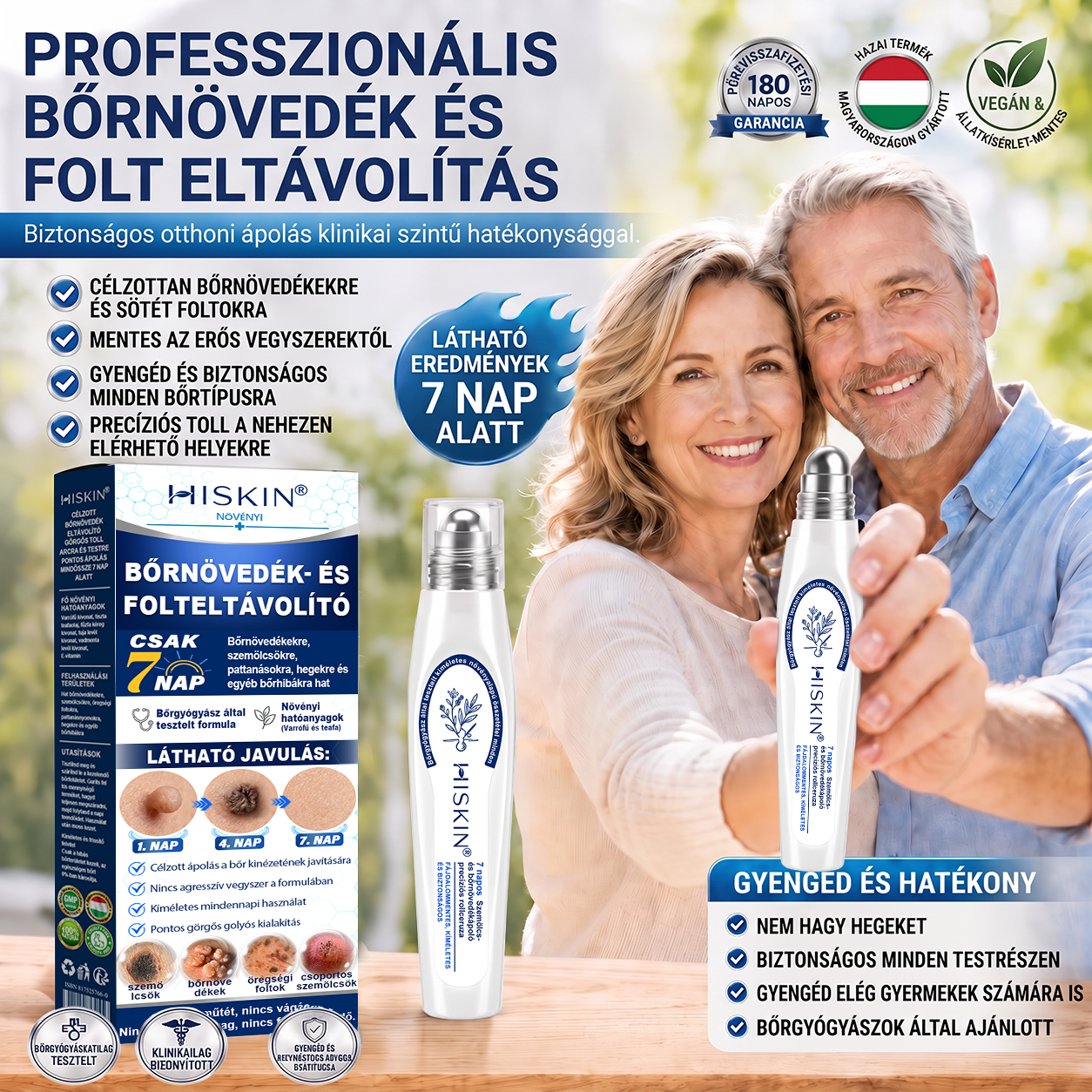 🌿 HiSkin® 🎁 Egy utolsó, még jobb ajánlat! Szerezz be most egy extra HiSkin®-t 50% kedvezménnyel, hogy megszakítás nélkül folytathasd a kezelést.