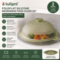 tulipnl™ FoldFlat Silicone Microwave Food Cover Set
