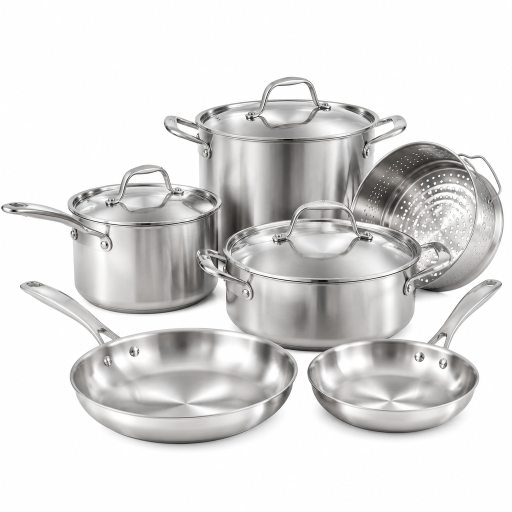 tulipnl™ ChefCraft™ 5-Ply Stainless Steel Cookware Set