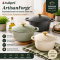 tulipnl™ ArtisanForge™ Enameled Cast Iron Dutch Oven Set