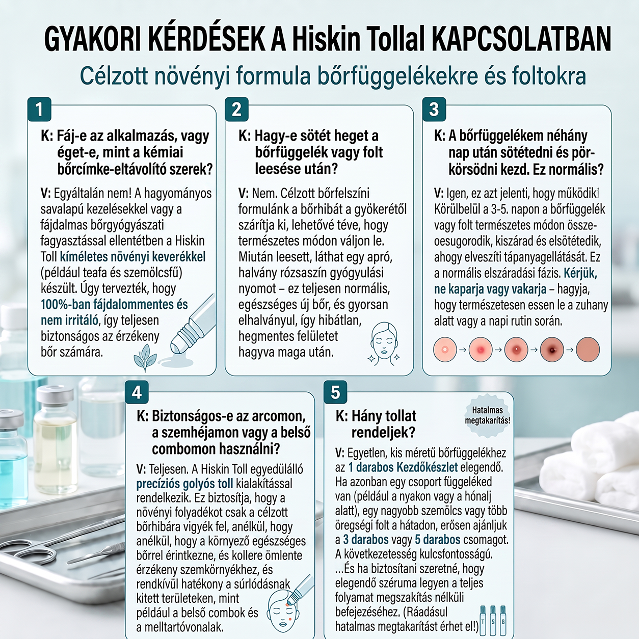 🌿 HiSkin® 🎁 Egy utolsó, még jobb ajánlat! Szerezz be most egy extra HiSkin®-t 50% kedvezménnyel, hogy megszakítás nélkül folytathasd a kezelést.