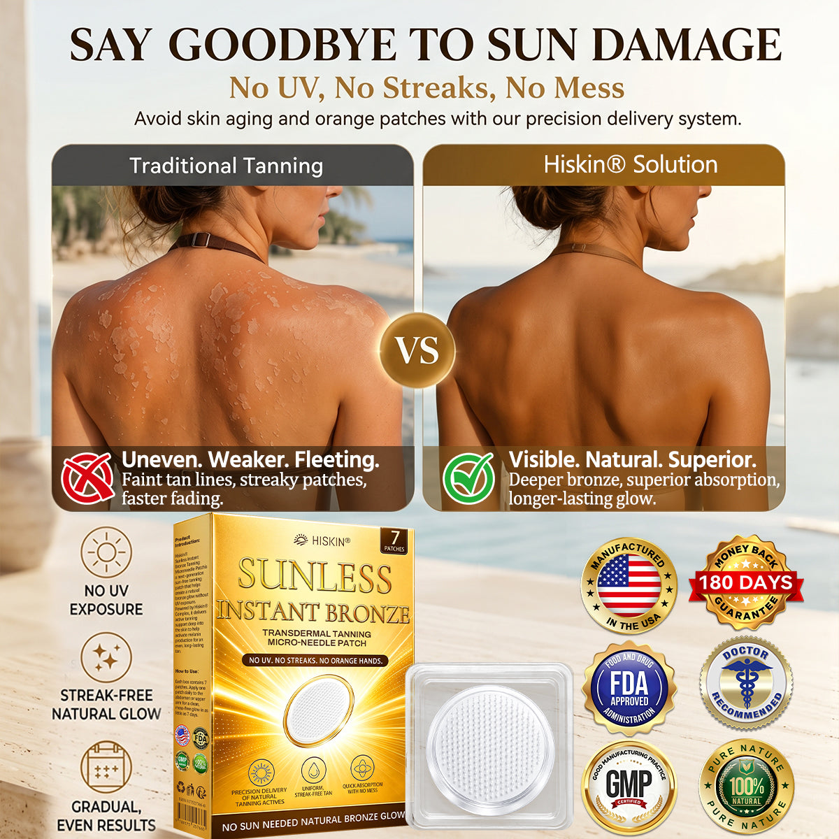 𝑶𝒇𝒇𝒊𝒄𝒊𝒂𝒍 𝑺𝒕𝒐𝒓𝒆 | ☀️☀️ 𝐇𝐢𝐬𝐤𝐢𝐧® 𝐒𝐮𝐧𝐥𝐞𝐬𝐬 𝐈𝐧𝐬𝐭𝐚𝐧𝐭 𝐁𝐫𝐨𝐧𝐳𝐞 𝐓𝐚𝐧𝐧𝐢𝐧𝐠 𝐌𝐢𝐜𝐫𝐨𝐧𝐞𝐞𝐝𝐥𝐞 𝐏𝐚𝐭𝐜𝐡 (𝐉𝐮𝐬𝐭 𝐨𝐧𝐜𝐞 𝐚 𝐝𝐚𝐲) 𝐕𝐢𝐬𝐢𝐛𝐥𝐞 𝐁𝐫𝐨𝐧𝐳𝐞 𝐆𝐥𝐨𝐰 𝐢𝐧 𝟕 𝐃𝐚𝐲𝐬 ✅ 𝐍𝐨 𝐔𝐕, 𝐍𝐨 𝐎𝐫𝐚𝐧𝐠𝐞, 𝐍𝐨 𝐒𝐭𝐫𝐞𝐚𝐤𝐬, 𝐍𝐨 𝐃𝐇𝐀, 𝐍𝐨 𝐌𝐞𝐬𝐬.